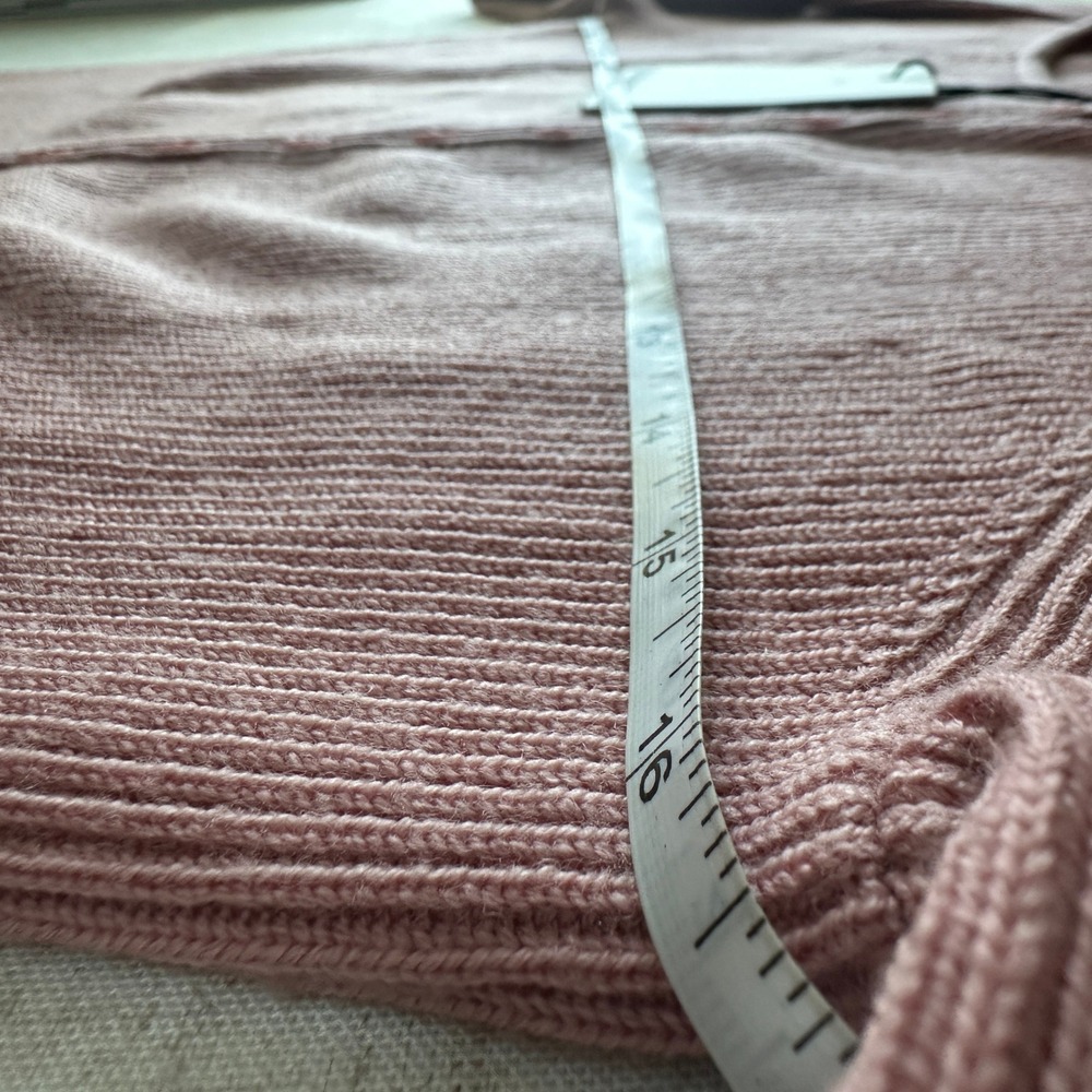 NWT Reformation Meadow Regenerative Wool Cardigan | Dusty Rose Pink XS - Picture 9 of 9